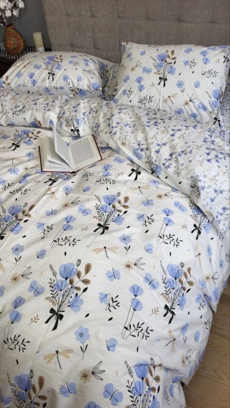 Блакить, cotton підк. Цільн. (Полуторний)