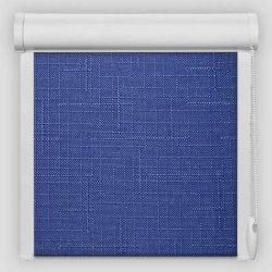 Рулонна штора Льон закритого типу Темно-синій
