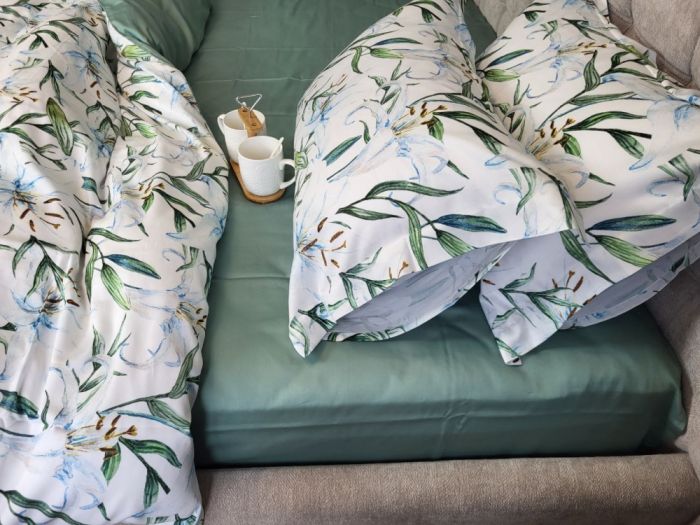 Сатин PREMIUM, LILI підк Цільн., 70/70-двост. нав. (Полуторний)