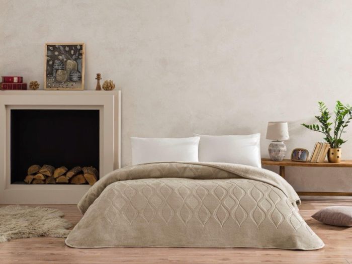 Плед TAC Embos Bej 220×240см