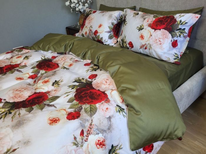 Сатин PREMIUM, ROSE (Полуторний)