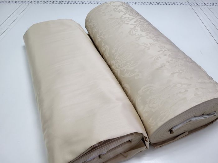 Сатин JACQUARD, CASPE BEIGE (Євро)