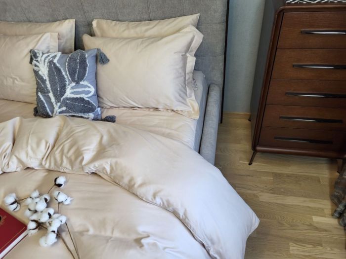 Сатин однотонний BEIGE, №0060 (Полуторний)