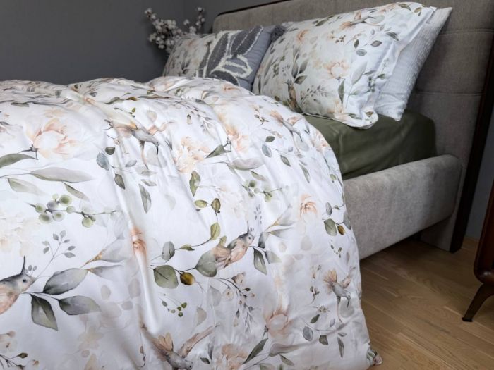 Сатин PREMIUM, BIRDS (Полуторний)