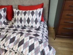 Ромб сірий, Turkish flannel (Полуторний)