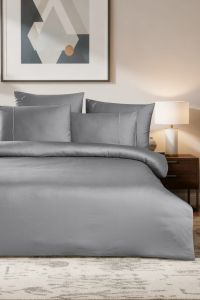 Двоспальний Євро комплект Luoca Patisca Faye Grey Сатин-Stripe