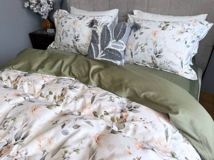 Сатин PREMIUM, BIRDS (Полуторний)