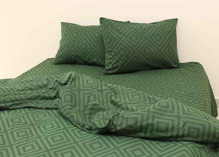 Комплект постільної білизни сімейний наволочки 50*70см Ранфорс R134Green