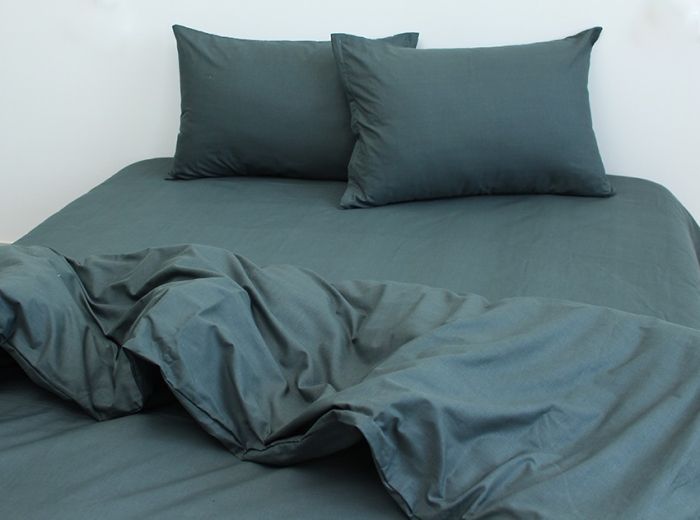 Комплект постільної білизни сімейний наволочки 50*70см Ранфорс Dark grey