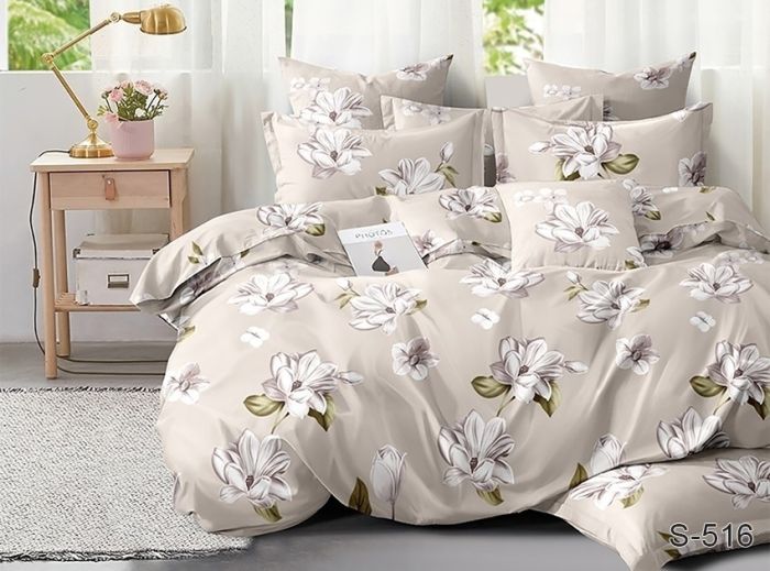 Комплект постільної білизни двоспальний наволочки 50*70см Сатин S516