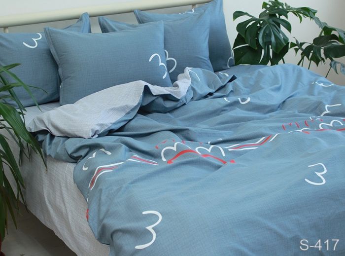 Комплект постільної білизни двоспальний наволочки 50*70см Сатин S417