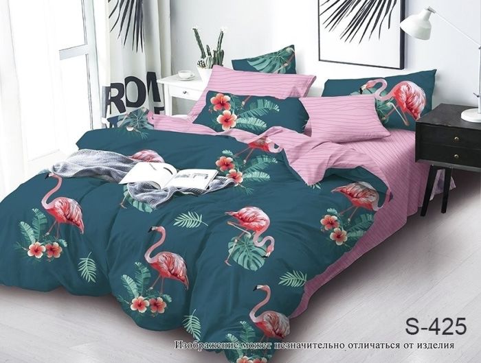 Комплект постільної білизни євро наволочки 50*70см Сатин S425