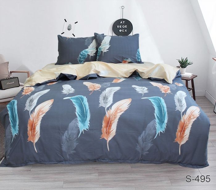 Комплект постільної білизни сімейний наволочки 50*70см Сатин S495