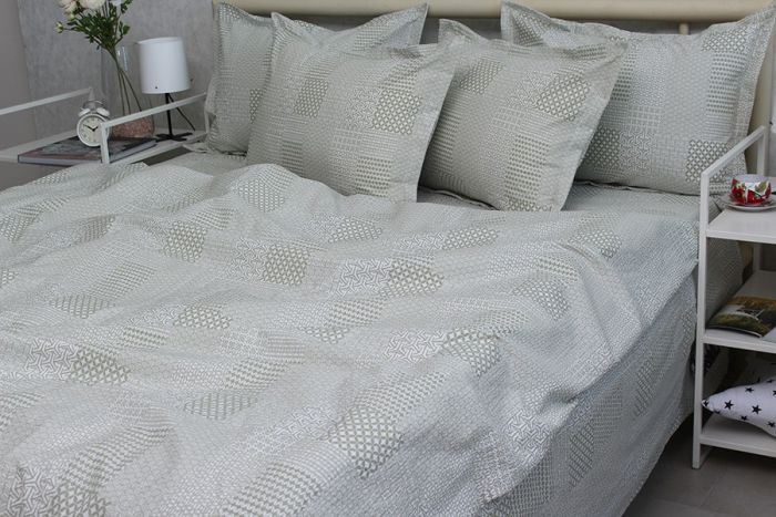 Комплект постільної білизни євро наволочки 70*70см Ранфорс Gofre RG-14