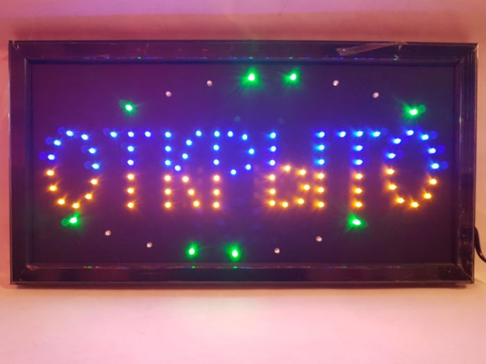 LED Светодиодная вывеска табло открыто 48X25