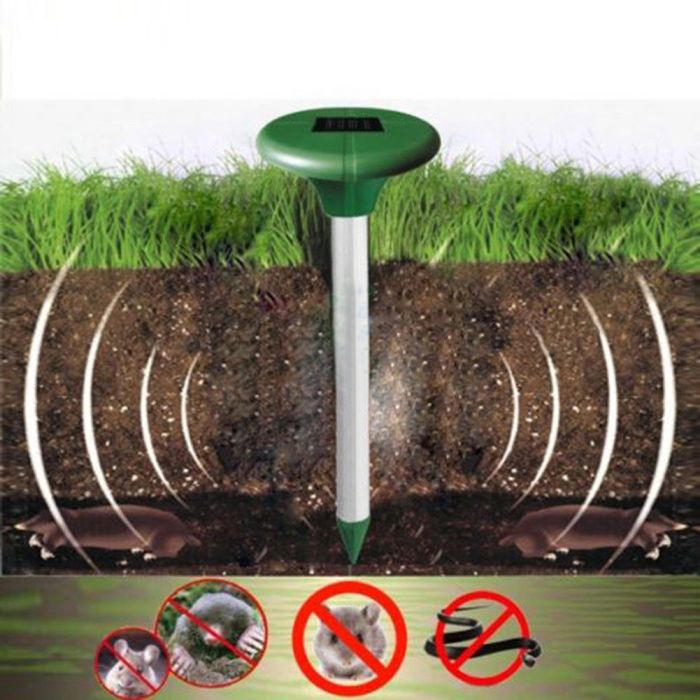 Отпугиватель кротов грызунов Solar Rodent Repeller на солнечной батарее
