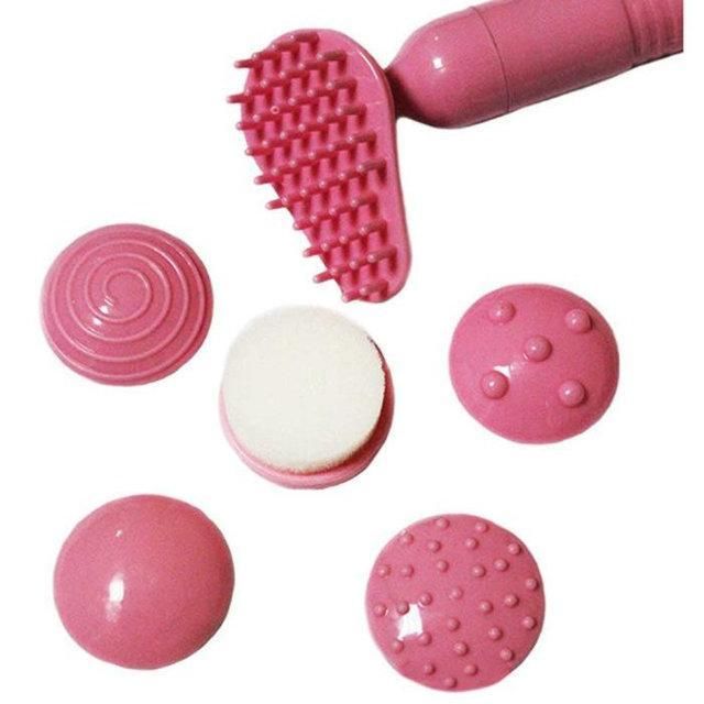 Массажер для лица Mini Massager, ручной массажер с насадками PR1
