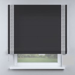Римська штора DECOLIV черные с белыми кантами