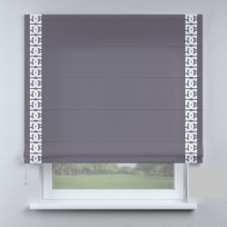 Римська штора DECOLIV темно-серые с белым кантом