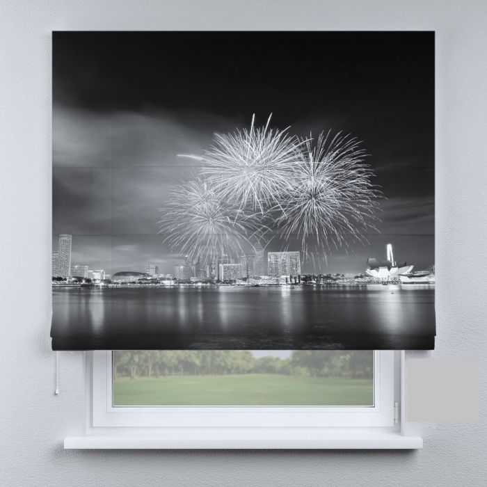 Римська штора DECOLIV салют черно-белый