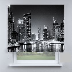 Римська штора DECOLIV черно-белая набережная