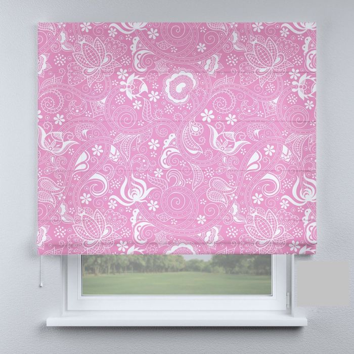 Римська штора DECOLIV розовые вензеля