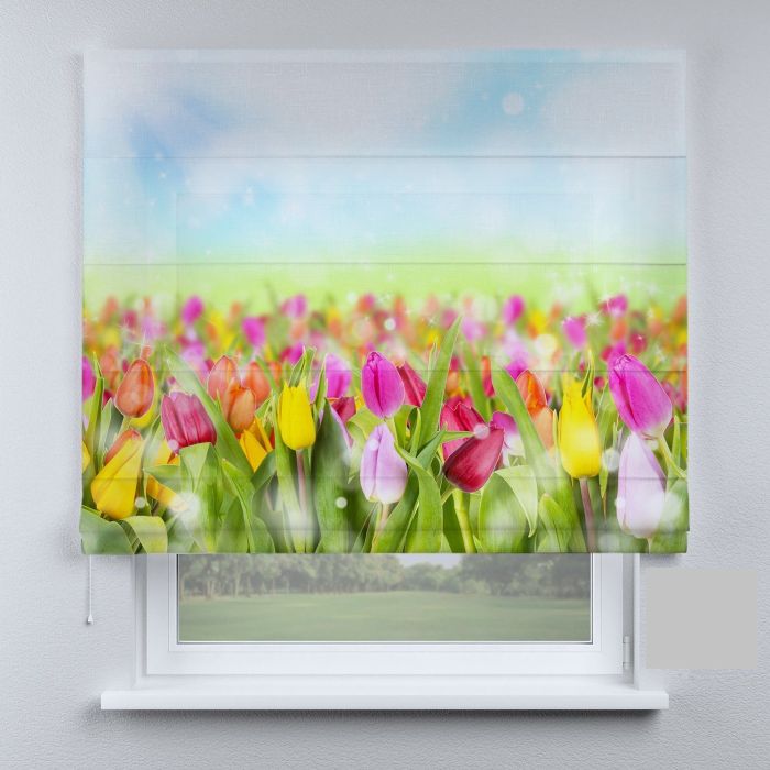 Римська штора DECOLIV різнокольорові тюльпаны