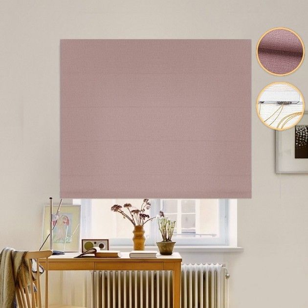 Римська штора DECOLIV Рогожка Premium пудра