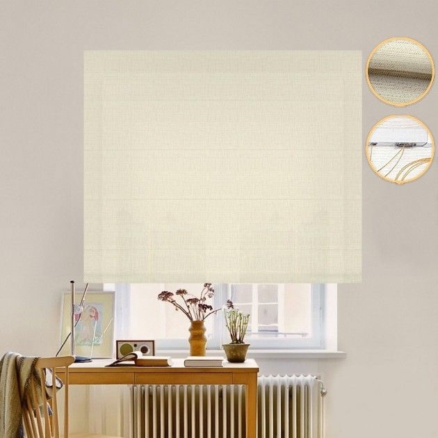 Римська штора DECOLIV Рогожка Premium СкайЛайн песочный