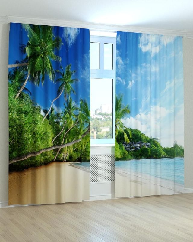 Фотоштори DECOLIV Пейзаж Принт 00-111 Тюль