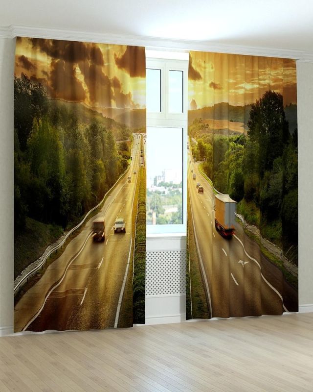 Фотоштори DECOLIV Пейзаж Принт 00-160 Тюль