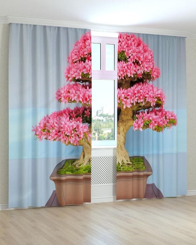 Фотоштори DECOLIV Квіти Принт 02-014 Тюль