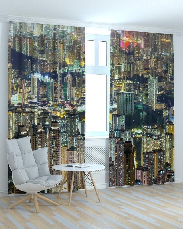 Фотоштори DECOLIV Місто Принт 06-031 Тюль