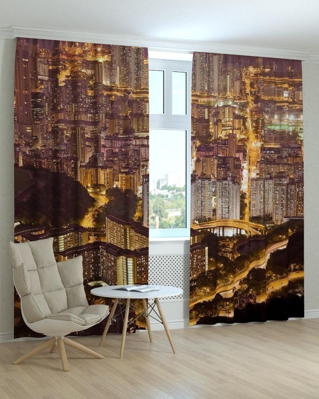 Фотоштори DECOLIV Місто Принт 06-141 Тюль