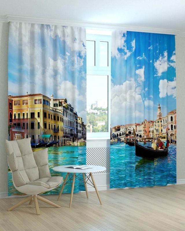 Фотоштори DECOLIV Місто Принт 06-150 Тюль