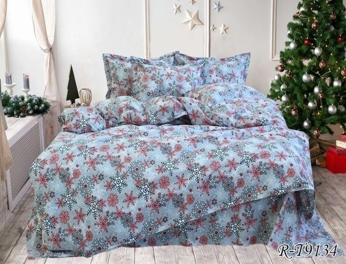 Комплект постільної білизни двоспальний Ранфорс R-T9134