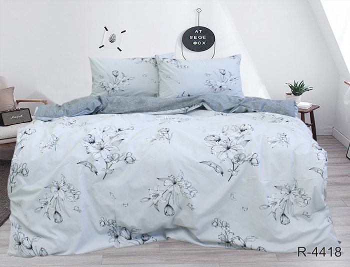 Комплект постільної білизни євро Ранфорс R4418