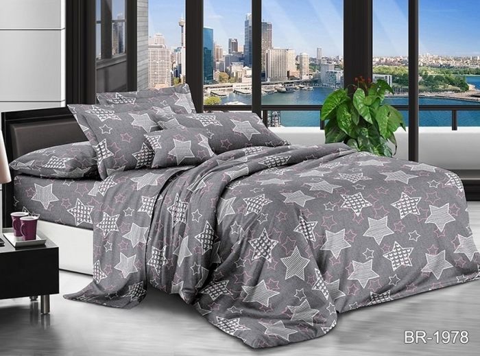 Комплект постільної білизни євро Поликоттон BR-1978