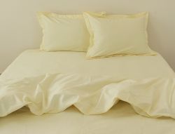Комплект постільної білизни євро Сатин Ivory