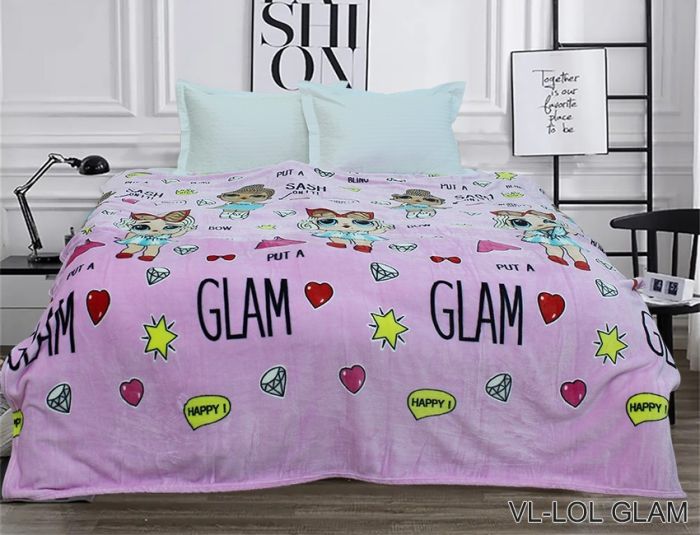 Плед велсофт (мікрофібра) 160*220 см LOL GLAM