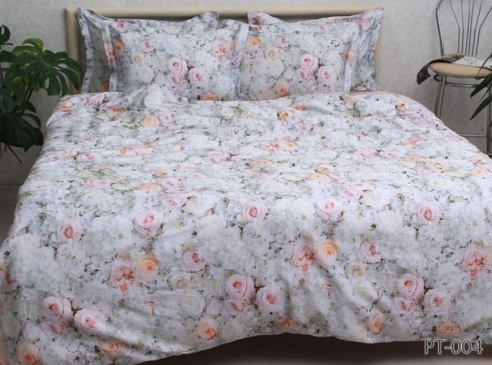 Комплект постільної білизни двоспальний наволочки 50*70см Сатин Премиум PT-004д