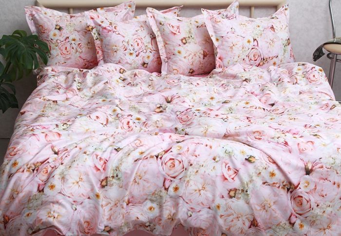 Комплект постільної білизни двоспальний наволочки 50*70см Сатин Премиум PT-007д