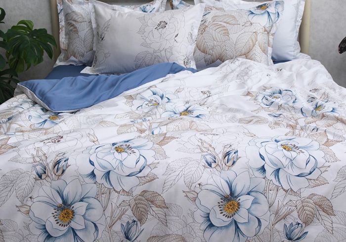 Комплект постільної білизни євро наволочки 50*70см Сатин Премиум PT-005