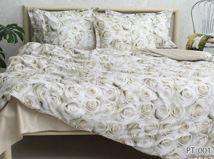 Комплект постільної білизни сімейний наволочки 50*70см Сатин Премиум PT-001