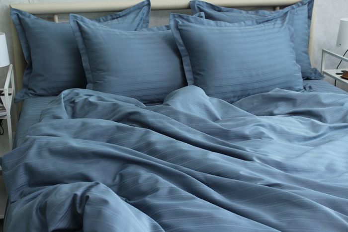 Комплект постільної білизни сімейний наволочки 50*70см Страйп-Сатин Multistripe MST-3