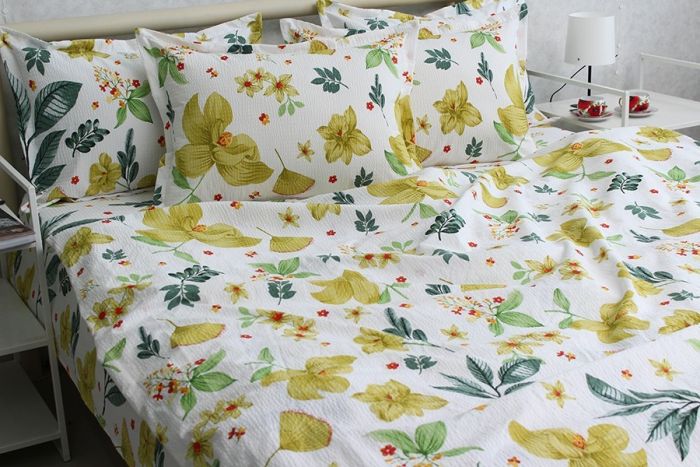 Комплект постільної білизни двоспальний наволочки 50*70см Ранфорс Gofre RG-15