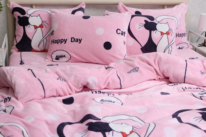 Комплект постільної білизни сімейний наволочки 50*70см велсофт (мікрофібра) ALM1909