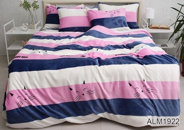 Комплект постільної білизни сімейний наволочки 50*70см велсофт (мікрофібра) ALM1922