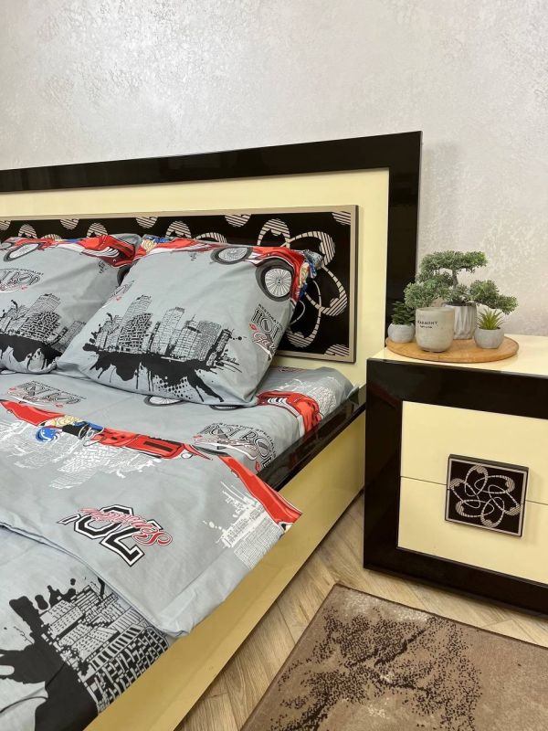 Комплект постільної білизни двоспальний Премиум 02-012 Бязь наволочки 50*70см