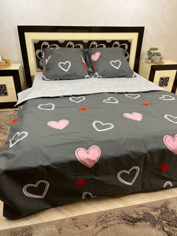 Комплект постільної білизни двоспальний Премиум 02-014 Бязь наволочки 50*70см